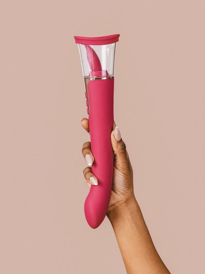 Mallow Clitoral Suction, Licking and Vibrating Dildo